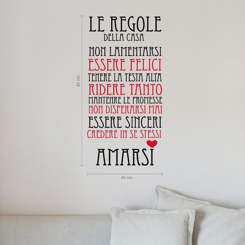 Wall stickers adesivi frase - wall,