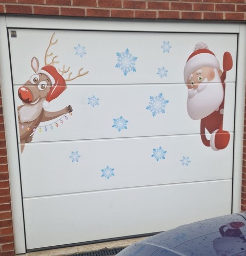 Adesivi natalizi porta garage - natalizi,
