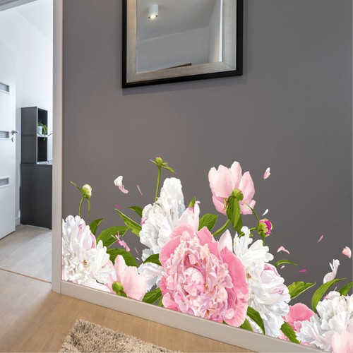 Adesivi murali fiori - , peonia