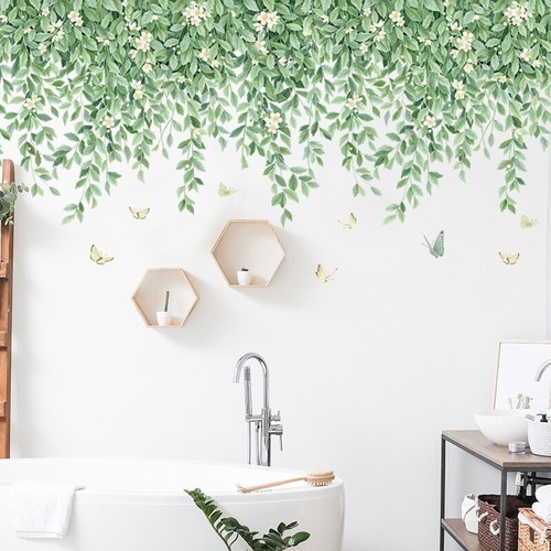 Wall art foglie verdi fiori - foglie,