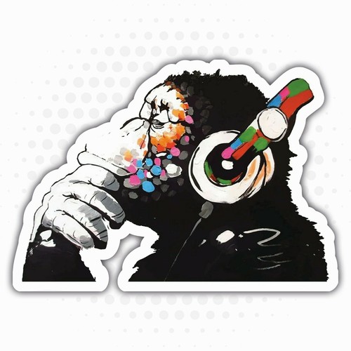 Adesivo banksy monkey - adesivo,