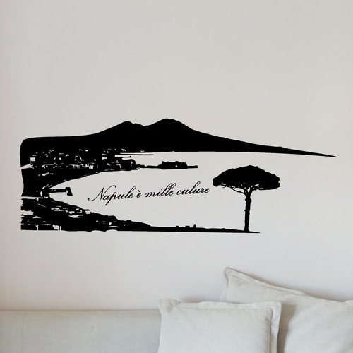 Wall sticker vesuvio - sticker, golfo